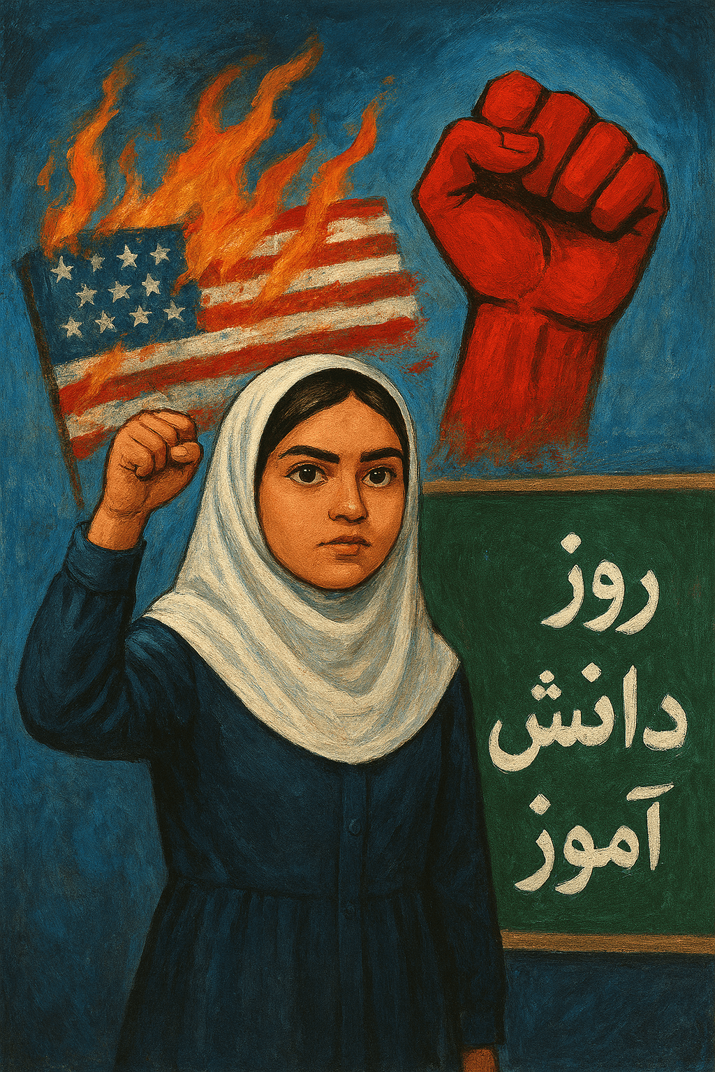 نقاشی همگانی به مناسبت روز دانش آموز و جلوگیری از آسیب های اجتماعی ۱۴۰۵-۱۴۰۴